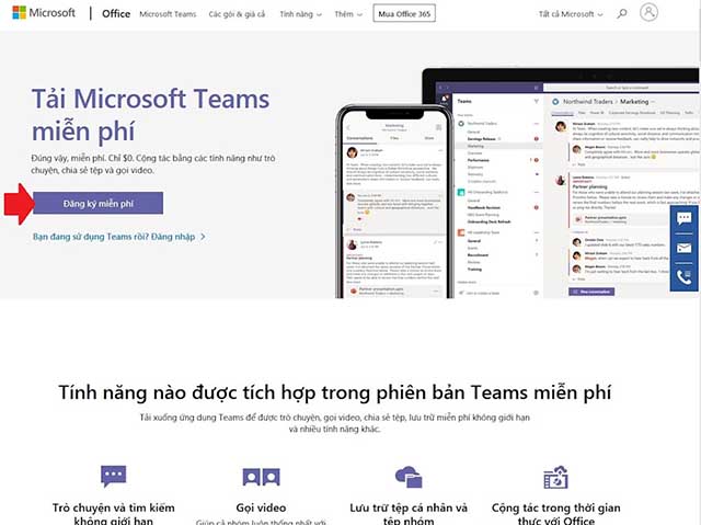 Hướng dẫn đăng ký Microsoft Teams miễn phí 1